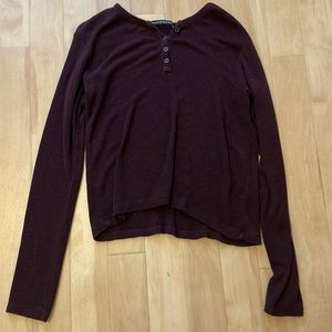 slim fit brandy plum top size small